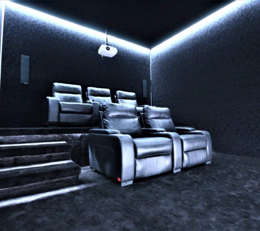 Black acoustic home theatre