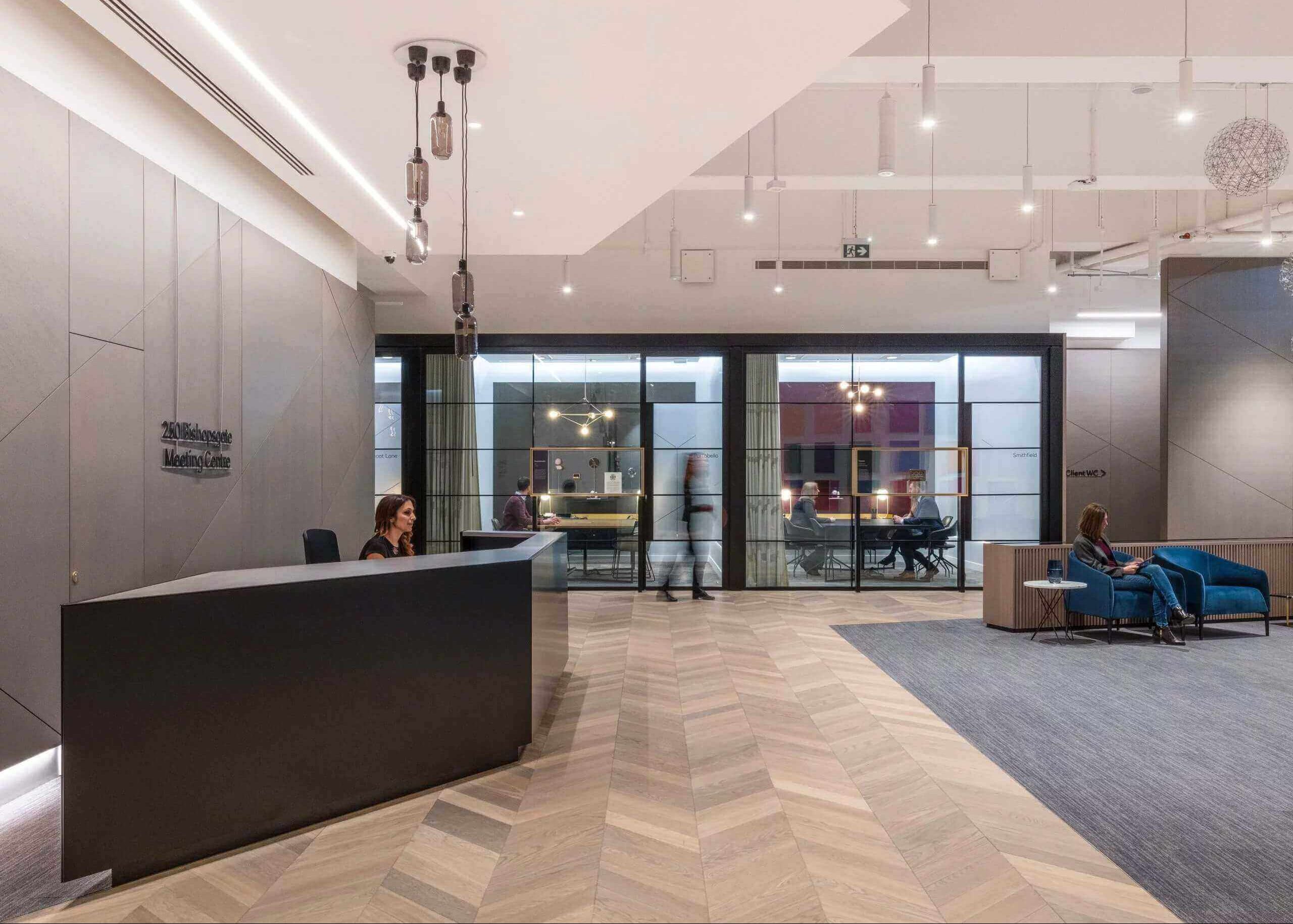 Dubai HQ reception lighting design