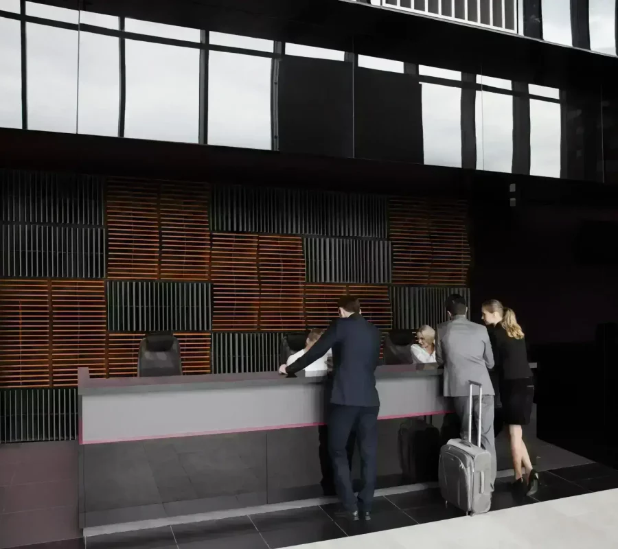black and brown 3D acoustic wall tiles by 14six8