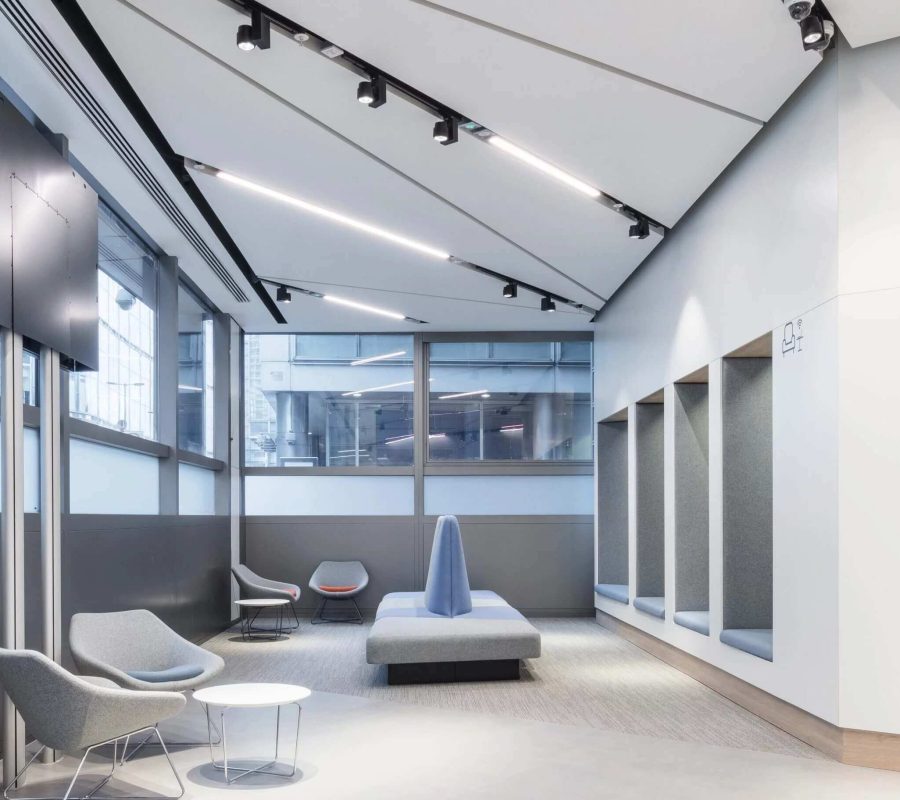 Modern room with unique lighting design