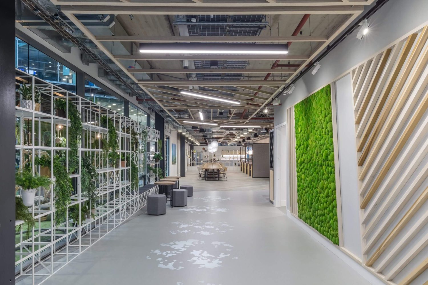 LED Strip lights in a architectural office space