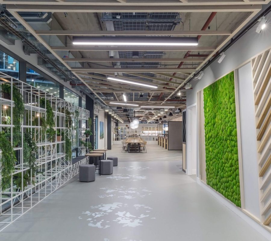 LED Strip lights in a architectural office space