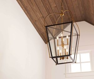 Mixed metal light fixture