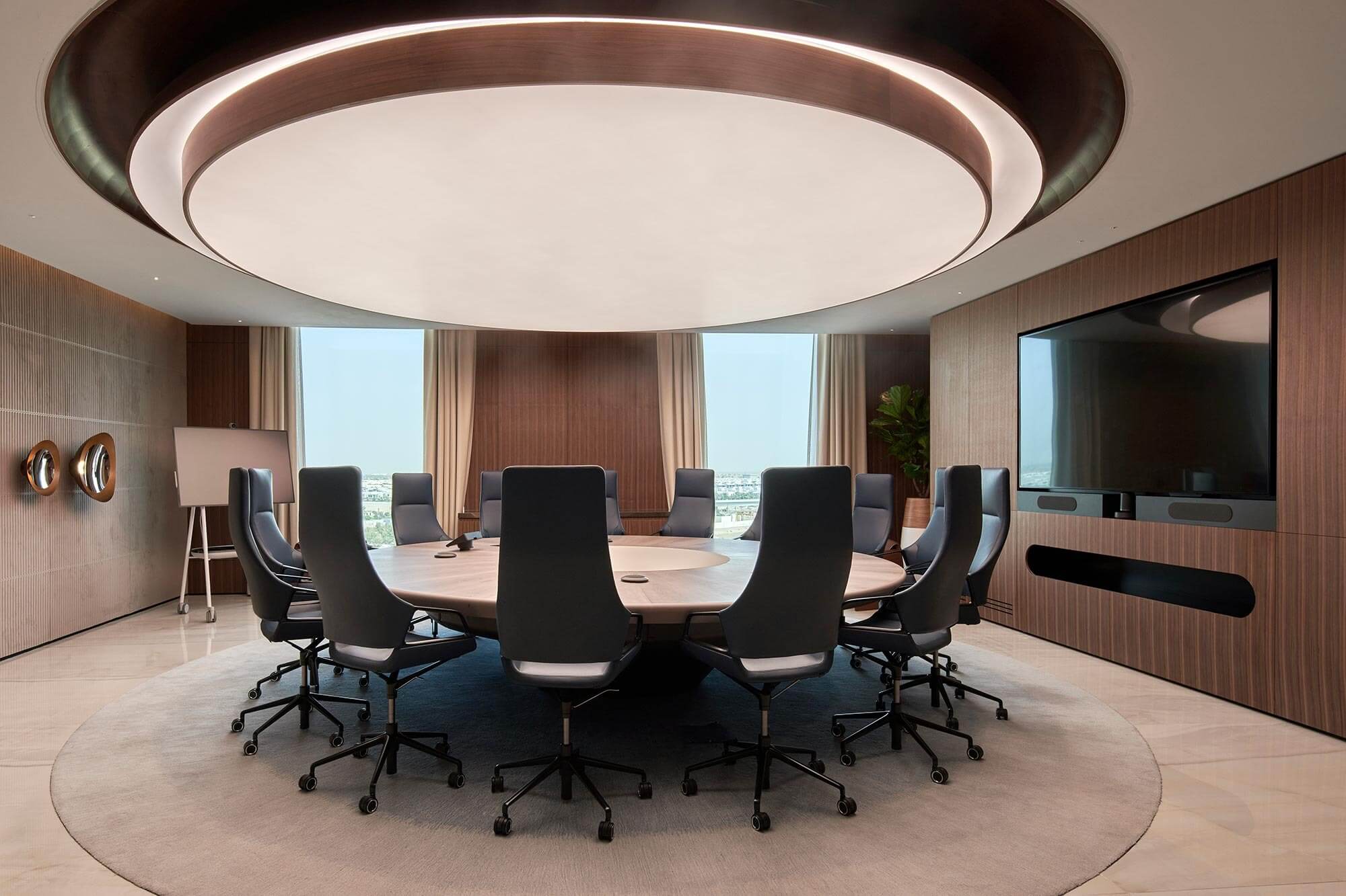 commercial office space features three bespoke stretch ceilings